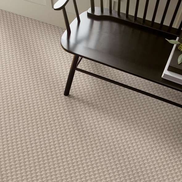 Patterned Berber carpet in a stylish home