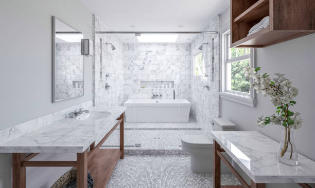 Bathroom natural stone | Barrett Floors